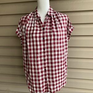•Madewell• Button Down Cap Sleeve Top - Size Small